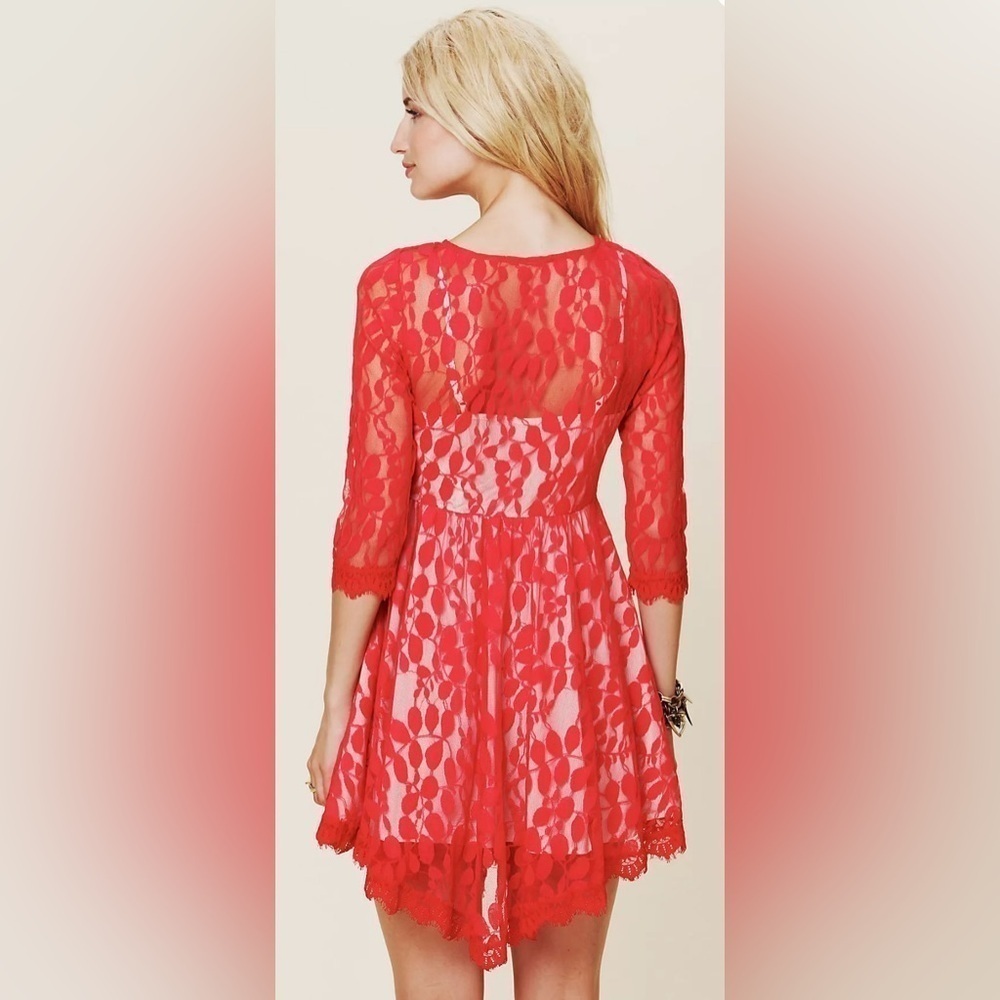 Free People Floral Mesh Lace Dress - Picture 4 of 9